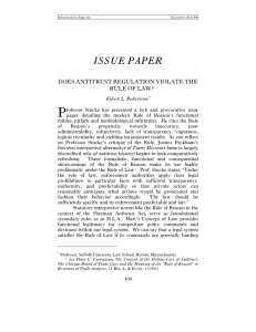 P ISSUE PAPER DOES ANTITRUST