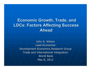 Economic Growth, Trade, and LDCs: Factors Affecting Success Ahead