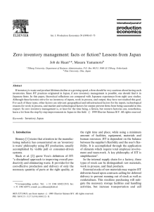 Zero inventory management: facts or fiction? Lessons from Japan