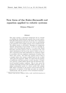 New form of the Euler-Bernoulli rod equation applied to robotic systems