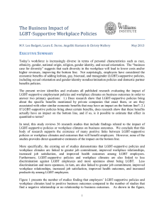 The Business Impact of LGBT-Supportive Workplace Policies E