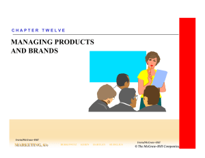 MANAGING PRODUCTS AND BRANDS MARKETING, 6/e