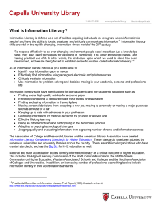 What is Information Literacy?