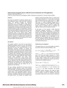 Enhancement of magnetic data by stable downward continuation for UXO...