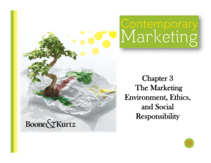 Chapter 3 The Marketing Environment, Ethics, and Social