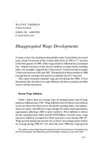 Disaggregated  Wage Developments