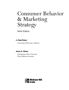 Consumer Behavior &amp; Marketin McGraw-HilB Brwin