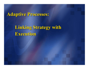 Adaptive Processes: Linking Strategy with Execution