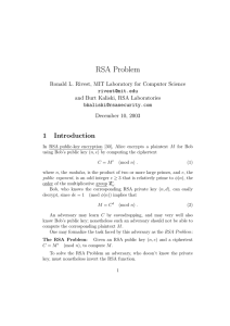 RSA Problem