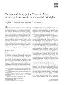 Design and Analysis for Thematic Map Accuracy Assessment: Fundamental Principles B