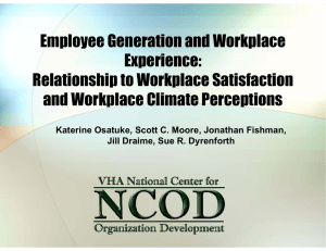 G Employee Generation and Workplace Experience: Relationship to Workplace Satisfaction