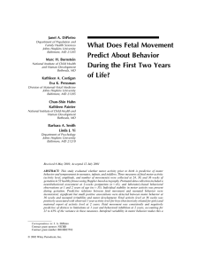 What Does Fetal Movement Predict About Behavior During the First Two Years