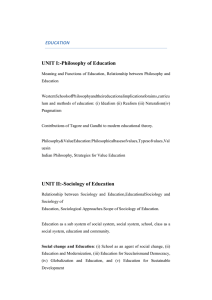 UNIT I:-Philosophy of Education EDUCATION