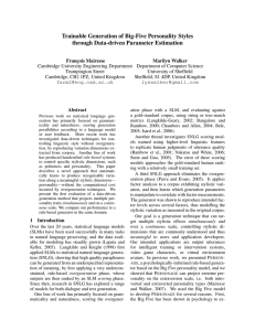 Trainable Generation of Big-Five Personality Styles through Data-driven Parameter Estimation