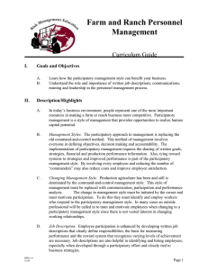 Farm and Ranch Personnel Management  Curriculum Guide