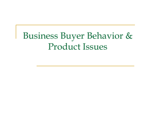 Business Buyer Behavior &amp; Product Issues