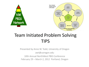 Team Initiated Problem Solving TIPS