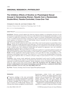 ORIGINAL RESEARCH—PHYSIOLOGY The Inhibitory Effects of Nicotine on Physiological Sexual