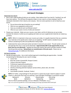 Job Search Strategies www.udel.edu/CSC