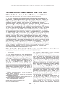 Vertical distribution of ozone at four sites in the United...