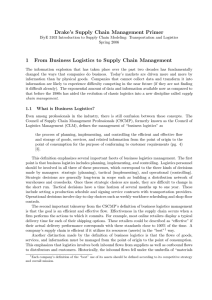 Drake’s Supply Chain Management Primer 1