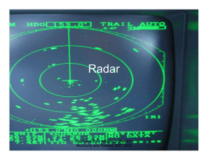 Radar Reprinted from &#34;Waves in Motion&#34;, McGourty and Rideout, RET 2005