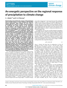 An energetic perspective on the regional response LETTERS *