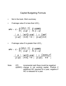 Capital Budgeting Formula