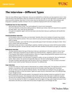 The Interview—Different Types Career Center