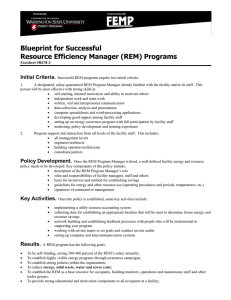Blueprint for Successful Resource Efficiency Manager (REM) Programs Initial Criteria.