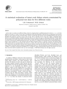 A statistical evaluation of intact rock failure criteria constrained by