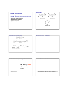 Prostaglandins Lecture 39 – Chapter 26 : Lipids