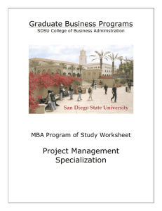Project Management Graduate Business Programs