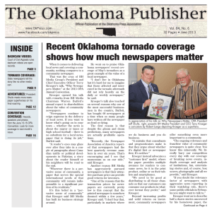 The Oklahoma Publisher INSIDE www.OkPress.com Vol. 84, No. 6