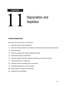 Depreciation and Depletion  CHAPTER