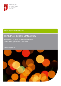 PRINCIPLES BEFORE STANDARDS The ’s ‘N Series’ of Recommendations on Accounting Principles