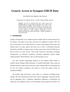 Generic Access to Synapses EHCR Data