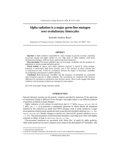 Alpha radiation is a major germ-line mutagen over evolutionary timescales