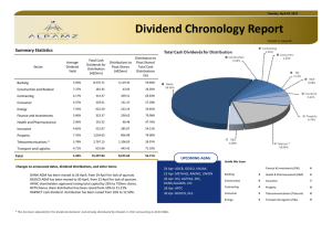 Dividend Chronology Report Summary Statistics