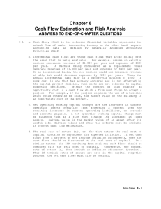 Chapter 8 Cash Flow Estimation and Risk Analysis ANSWERS TO END-OF-CHAPTER QUESTIONS