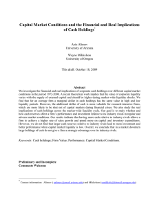 Capital Market Conditions and the Financial and Real Implications  Aziz Alimov