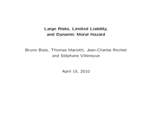 Large Risks, Limited Liability, and Dynamic Moral Hazard