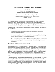 The Geography of U.S. Poverty and its Implications