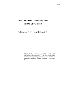 Fellenius, B. H., and Eslami, A. SOIL  PROFILE  INTERPRETED