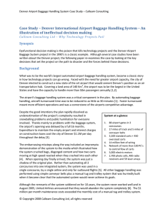 Case Study – Denver International Airport Baggage Handling System –... illustration of ineffectual decision making