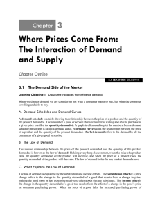 3 Where Prices Come From: The Interaction of Demand and Supply