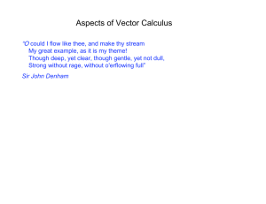 Aspects of Vector Calculus