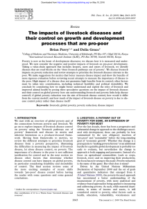 The impacts of livestock diseases and processes that are pro-poor