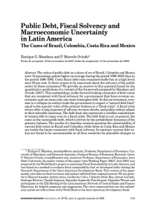 Public Debt, Fiscal Solvency and Macroeconomic Uncertainty in Latin America