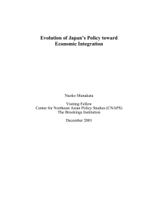 Evolution of Japan’s Policy toward Economic Integration